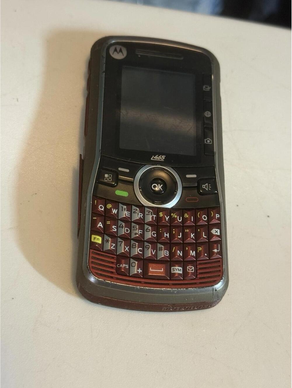 Motorola Clutch i465 - Brown and Red ( Boost Mobile ) Cellular Phone (Read)
